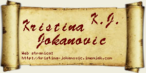 Kristina Jokanović vizit kartica
